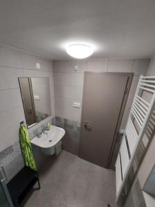 Koupelna v ubytování Apartmány Rudník Bolkov