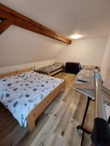 Postel nebo postele na pokoji v ubytování Apartmány Rudník Bolkov