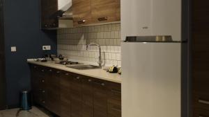 Kuchyň nebo kuchyňský kout v ubytování Mas Suites Karaköy