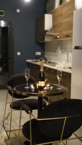 Kuchyň nebo kuchyňský kout v ubytování Mas Suites Karaköy