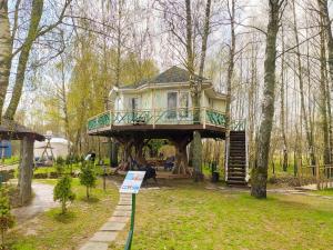 a tree house in the middle of a park at House on the Tree in Petrovo