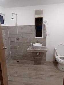 Koupelna v ubytování Camping y Cabañas Chelem + 17 fotografií