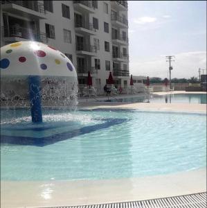 Bazén v ubytování Apartamento Conjunto Aqualina Orange nebo v jeho okolí