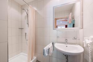 Koupelna v ubytování Berghotel Bodenalpe