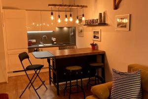 Kuchyň nebo kuchyňský kout v ubytování Apartment Hucklehaus