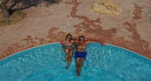 Bazén v ubytování ANEMOMYLOS Lefkimmi LUXUS SUITES-BOUTIQUE HOTEL & POOL nebo v jeho okolí