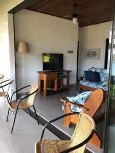 TV a/nebo společenská místnost v ubytování Casa praia vista mar ttg