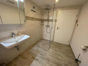 Ein Badezimmer in der Unterkunft Ferienwohnung Am Südhang