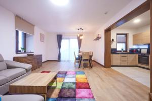 Kuchyň nebo kuchyňský kout v ubytování Apartmány na Krásné Vyhlídce