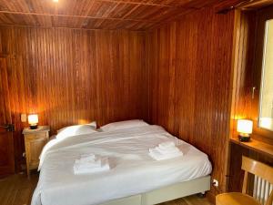 Posteľ alebo postele v izbe v ubytovaní Chalet Motta