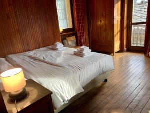 Posteľ alebo postele v izbe v ubytovaní Chalet Motta