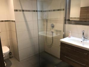 Koupelna v ubytování Ferienwohnung Falkenstein + 5 fotografií