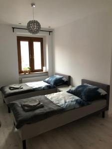 Posteľ alebo postele v izbe v ubytovaní Apartament Lux-centrum