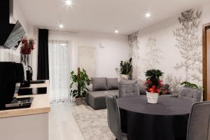 Televízia a/alebo spoločenská miestnosť v ubytovaní Royal Apartments & Spa Zakopane-Cyrhla