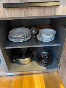 Küche/Küchenzeile in der Unterkunft Brzece Apartman 23