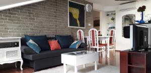 Televízia a/alebo spoločenská miestnosť v ubytovaní Apartments Diella & Gabriela Opatija