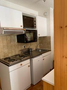 Kuchyň nebo kuchyňský kout v ubytování 155 Piste dans mon canapé