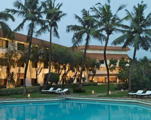 a view of the resort from the pool at Trident Chennai in Chennai