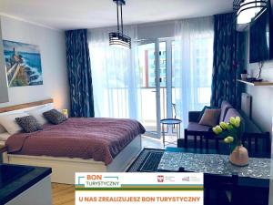 Posteľ alebo postele v izbe v ubytovaní Apartment Superior Baltic with Terrace - FREE Pool, Saunas, Jacuzzi, Fitness, Salzgrotte