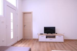Televízia a/alebo spoločenská miestnosť v ubytovaní Apartman Darija