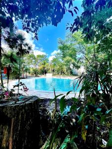 vista sulla piscina di un resort di Hotel Tequila Cancun a Cancún