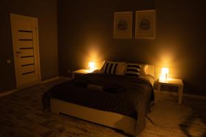 Posteľ alebo postele v izbe v ubytovaní Soho Apartments Lviv