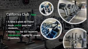 Fitness centrum a/nebo fitness zařízení v ubytování Hôtel Le Dormeur