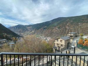 a balcony with a view of a mountain at P&C Agols in Encamp