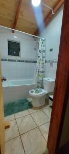Phòng tắm tại Cabaña Las Orquideas 1 Laguna Verde, Valparaiso