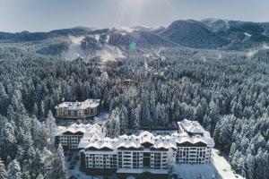 an aerial view of a resort in the mountains at Denitsa Apartment in Borovets