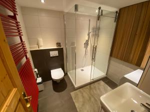 A bathroom at Chalet Sodamin Alpin mit Wellness