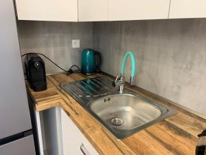 Köök või kööginurk majutusasutuses Apartmány na Plešivci