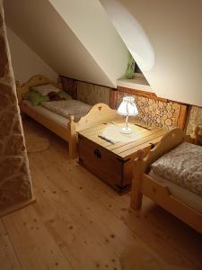 Posteľ alebo postele v izbe v ubytovaní Chalet d' amour