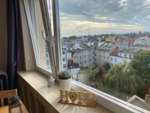 Widok na miasto Sopot z tego apartamentu