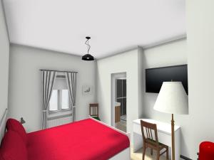 Riverside Hostel的电视和/或娱乐中心