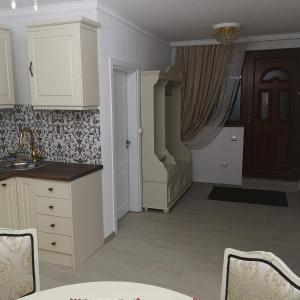 Kuchyň nebo kuchyňský kout v ubytování Ikonomov House