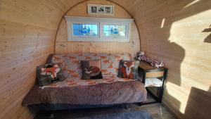A seating area at Nelson Park Riding Centre Ltd - Fox Pod Glamping Pod