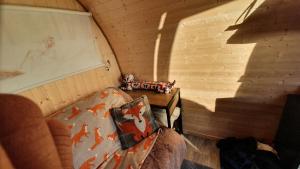 A seating area at Nelson Park Riding Centre Ltd - Fox Pod Glamping Pod