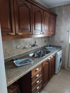 A kitchen or kitchenette at 2bed rooms 95m, Garden&sea view, first floor, Family only دور اول بمدخل مستقل
