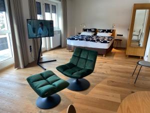 Letto o letti in una camera di Hotel Berghof