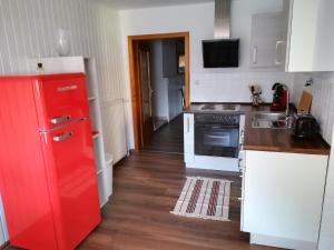 Kuchyň nebo kuchyňský kout v ubytování Ferienwohnung Gärtner