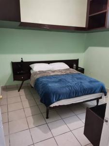 Łóżko lub łóżka w pokoju w obiekcie Encantador - céntrico - apacible departamento en la Roma Norte.
