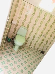 a bathroom with a green toilet in a room at Bole Guest Bentota in Bentota