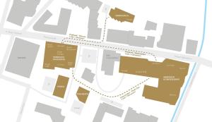 un mapa de las mejoras propuestas para la ciudad de Filadelfia en Morosani Posthotel, en Davos