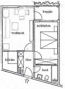 De plattegrond van Appartement Reede 4