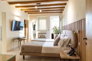 TV a/nebo společenská místnost v ubytování Pollicastro Boutique Hotel
