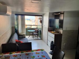 Kuchyň nebo kuchyňský kout v ubytování Luxor Tambaú AP 100 metros da praia com vista para o mar