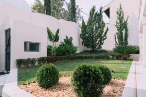 a house with a garden in front of it at Prosper Executive Hotel in Capivari