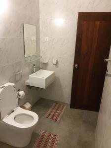 KoslandaにあるNature Hub Koslandaのトイレと洗面台のあるバスルーム