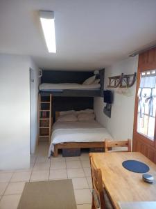 Krevet ili kreveti u jedinici u okviru objekta Chalet Beauroc
